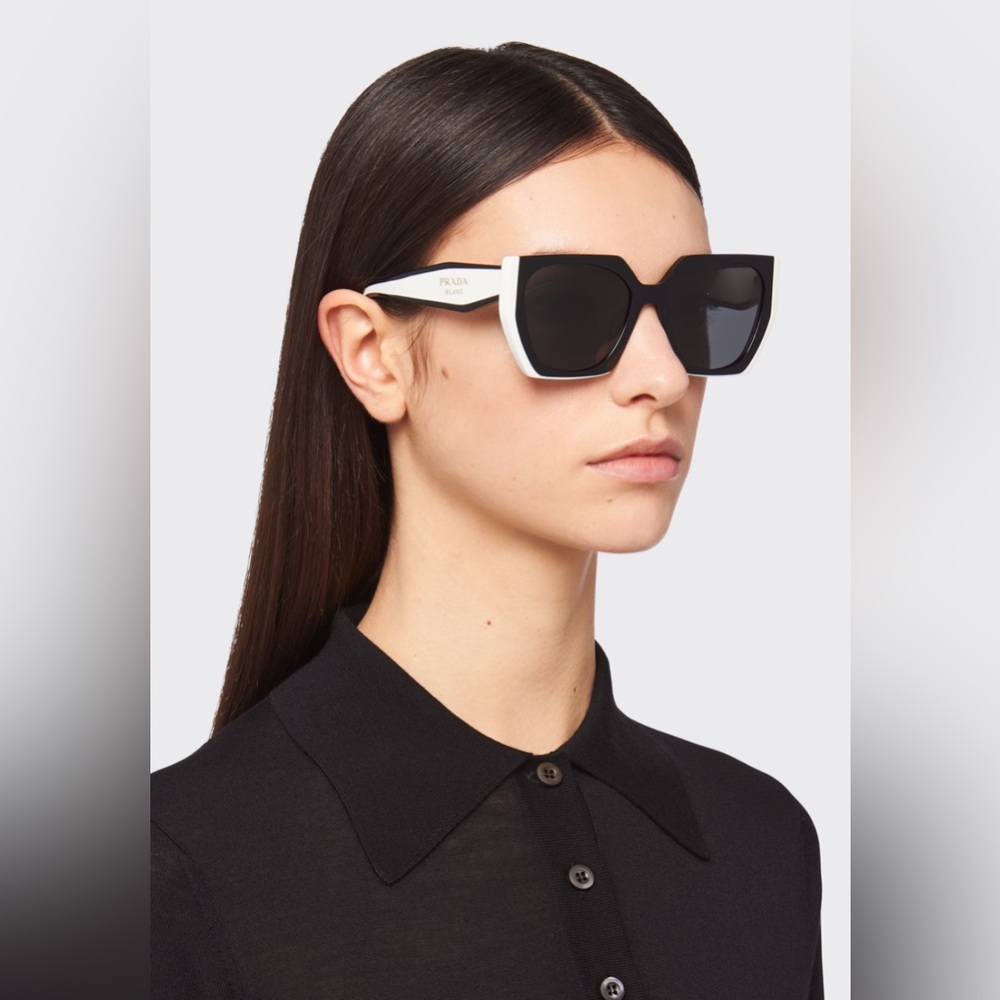 Prada Black and White Sunglasses